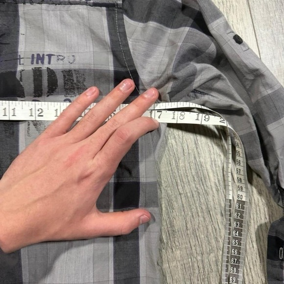 Gray Plaid Button Down Shirt - Picture 5 of 6